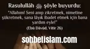 peygamber efendimizin mübarek sözleri