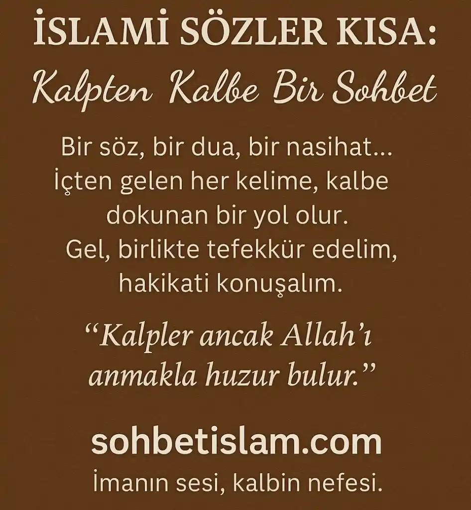 İslami Sözler Kısa