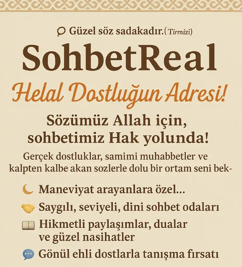 SohbetReal İslami Sohbet Sitesi