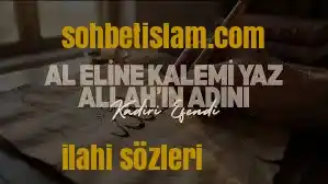 al eline kalemi yaz allah ın adını