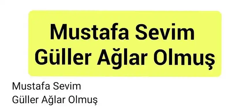 Mustafa Sevim – Güller Ağlar Olmuş